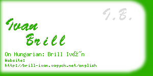 ivan brill business card